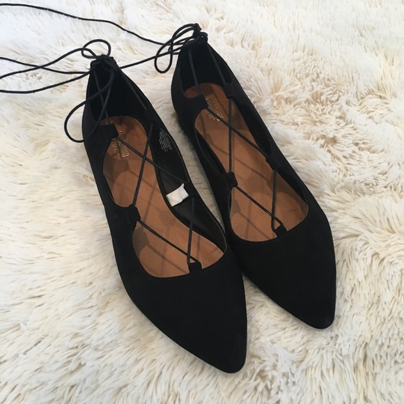 Mossimo Supply Co. Shoes - Mossimo Target Black Suede Lace Up Flats